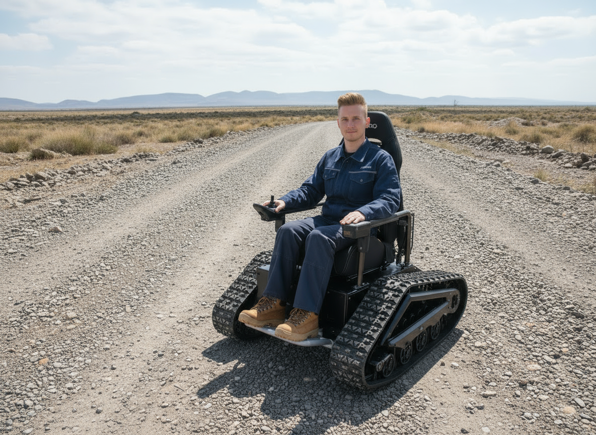 RubberRover: All-Terrain Adventure Tank Chair