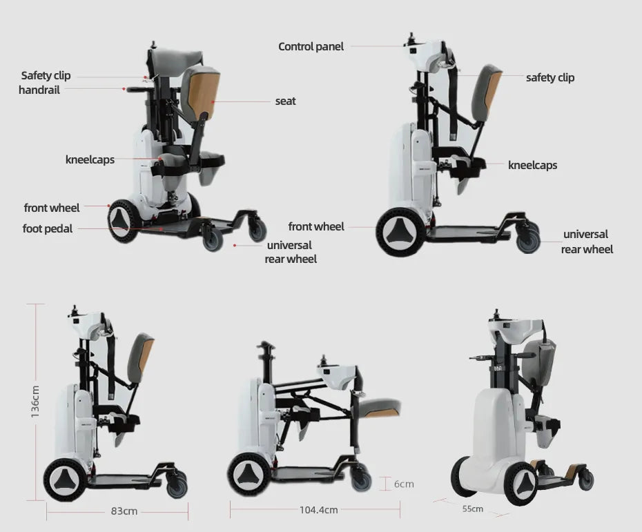 FreedomRise: Electric Standing Wheelchair