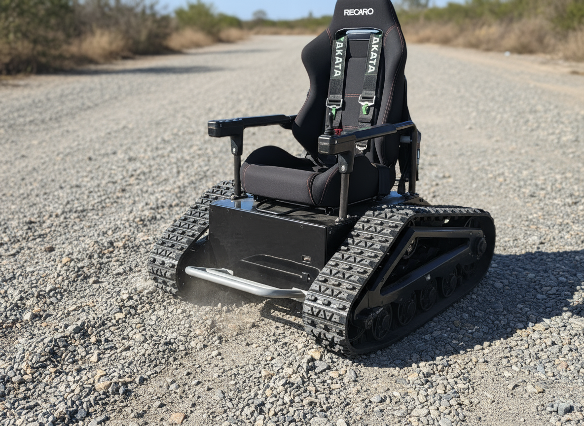 RubberRover: All-Terrain Adventure Tank Chair