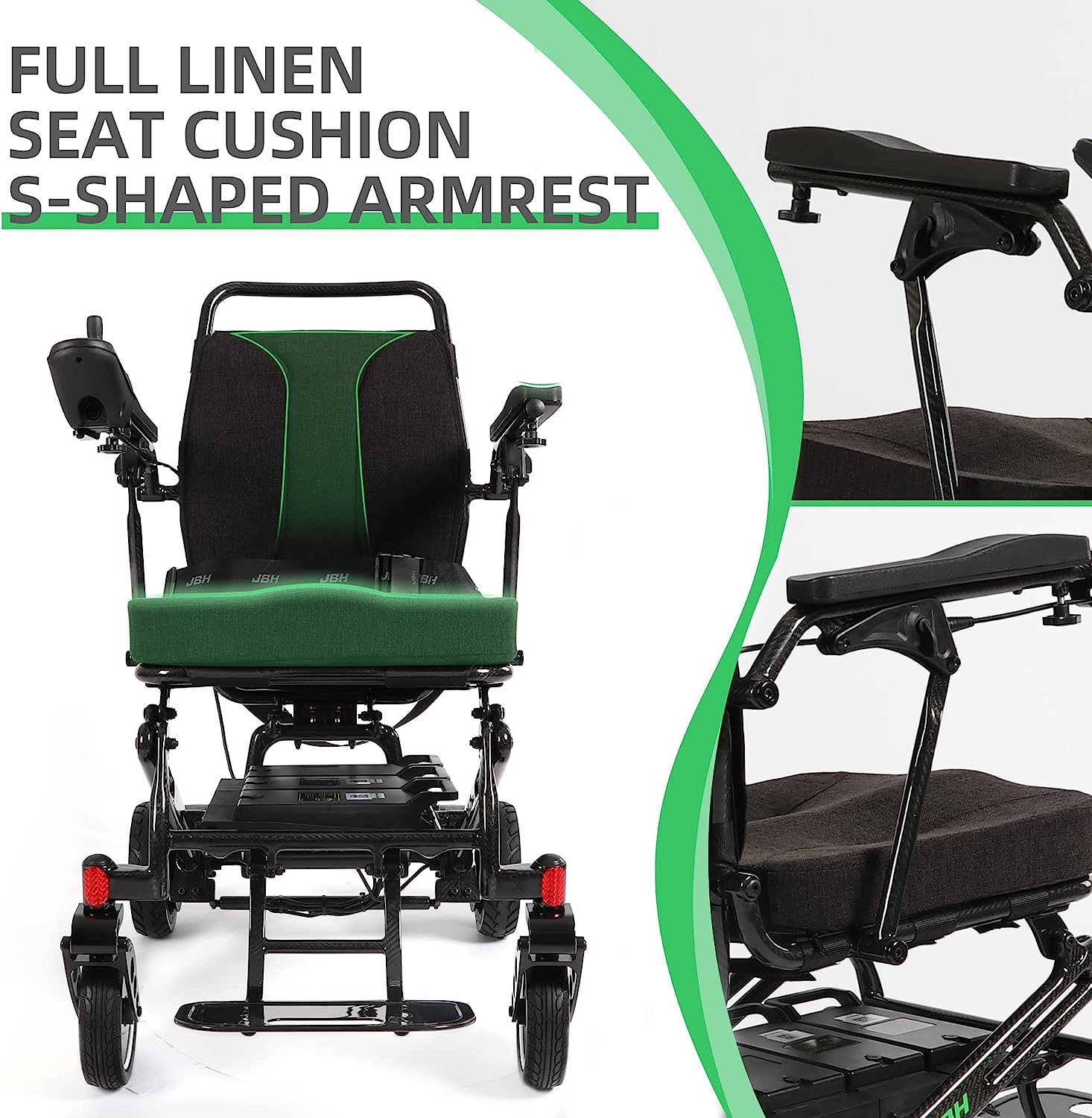 CarbonLite JBH -Ultra Light Carbon Fiber Electric Wheelchair