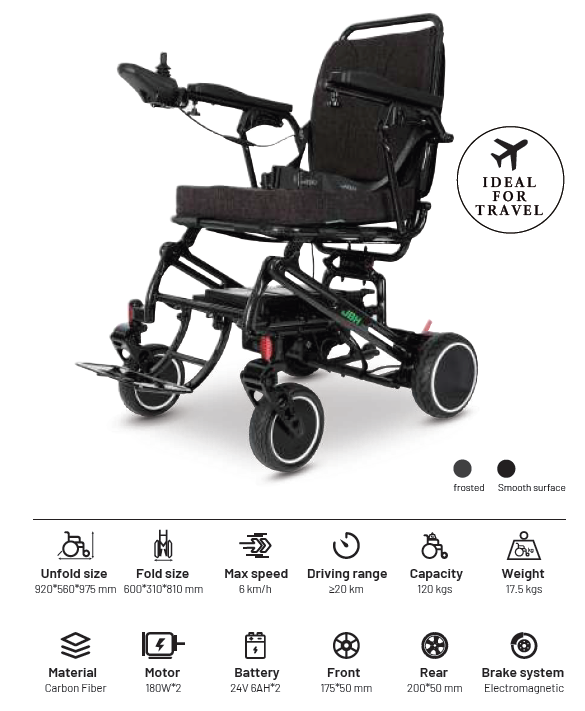 CarbonLite JBH -Ultra Light Carbon Fiber Electric Wheelchair